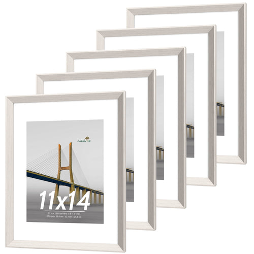 Scholartree 5 PACK Wooden Picture Frames Set, Wall Frames
