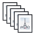 Scholartree 5-in-1 Contemporary Gallery Picture Frame Set Tabletop Picture Frames & Wall Picture Frames