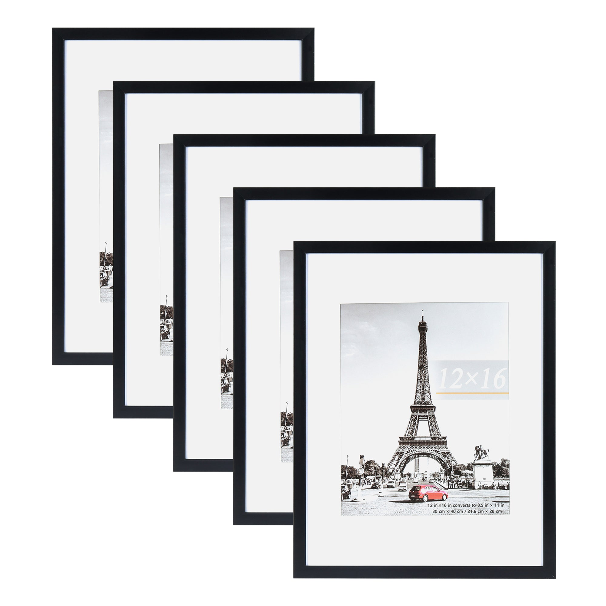 Scholartree 5-in-1 Contemporary Gallery Picture Frame Set Tabletop Picture Frames & Wall Picture Frames