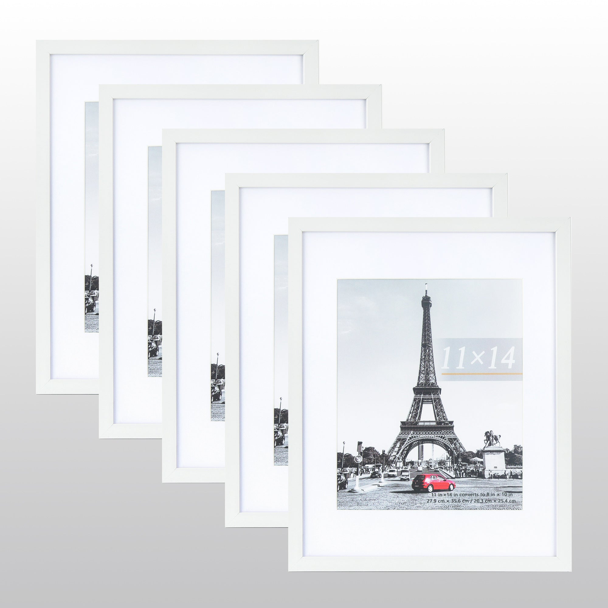 Scholartree 5-in-1 Contemporary Gallery Picture Frame Set Tabletop Picture Frames & Wall Picture Frames