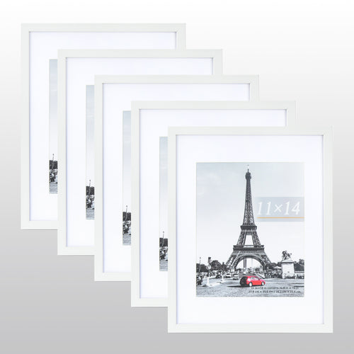 Scholartree 5-in-1 Contemporary Gallery Picture Frame Set Tabletop Picture Frames & Wall Picture Frames