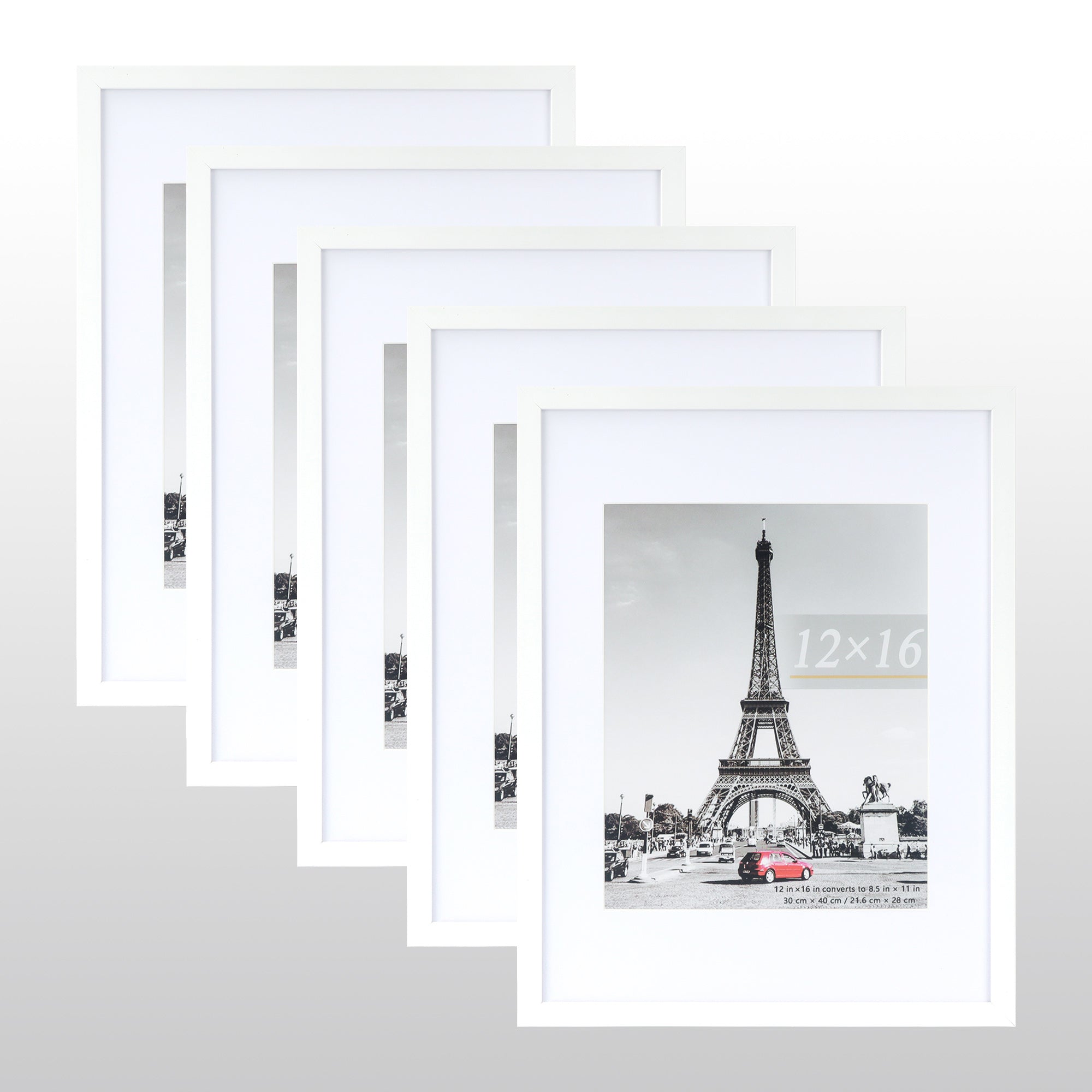 Scholartree 5-in-1 Contemporary Gallery Picture Frame Set Tabletop Picture Frames & Wall Picture Frames