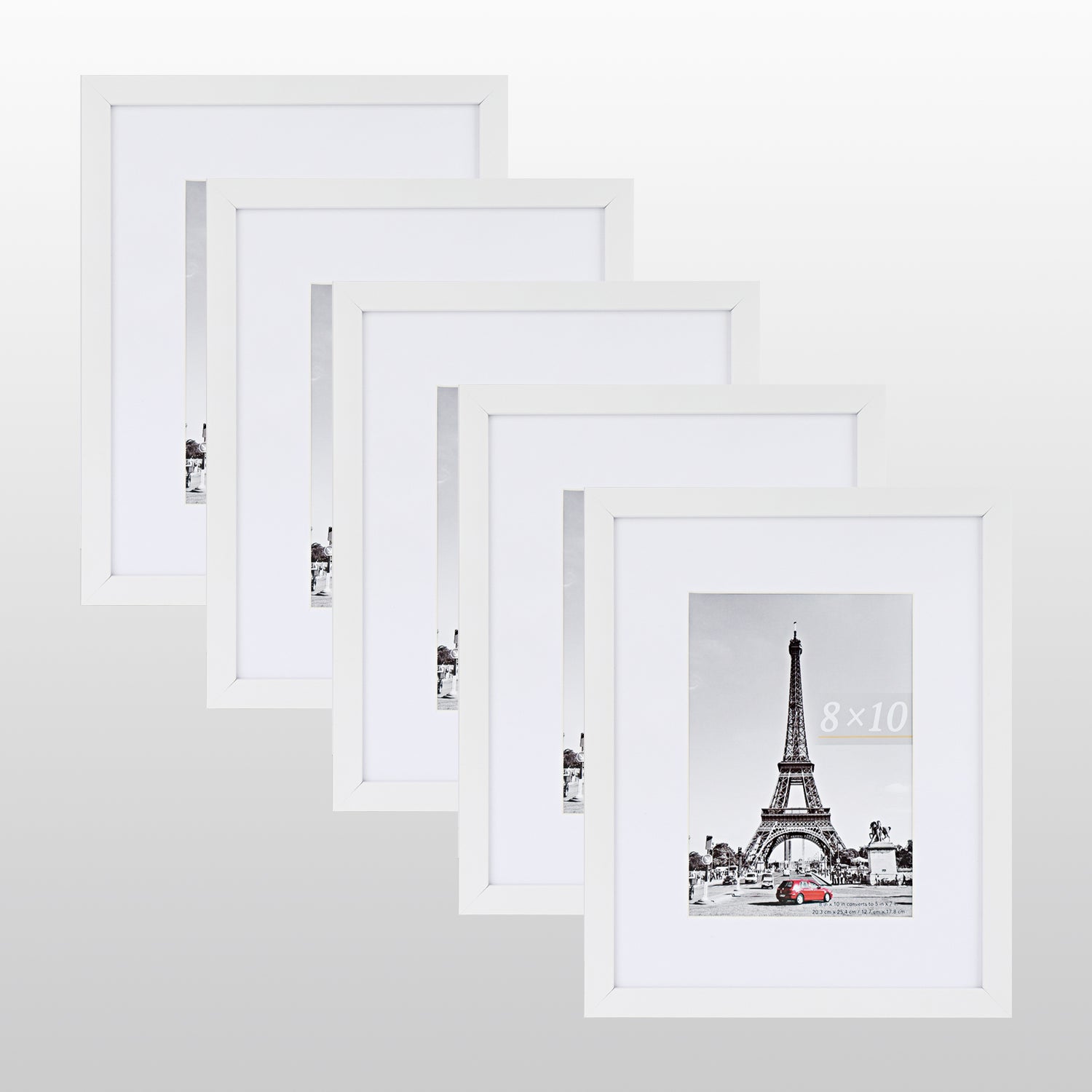 Scholartree 5-in-1 Contemporary Gallery Picture Frame Set Tabletop Picture Frames & Wall Picture Frames