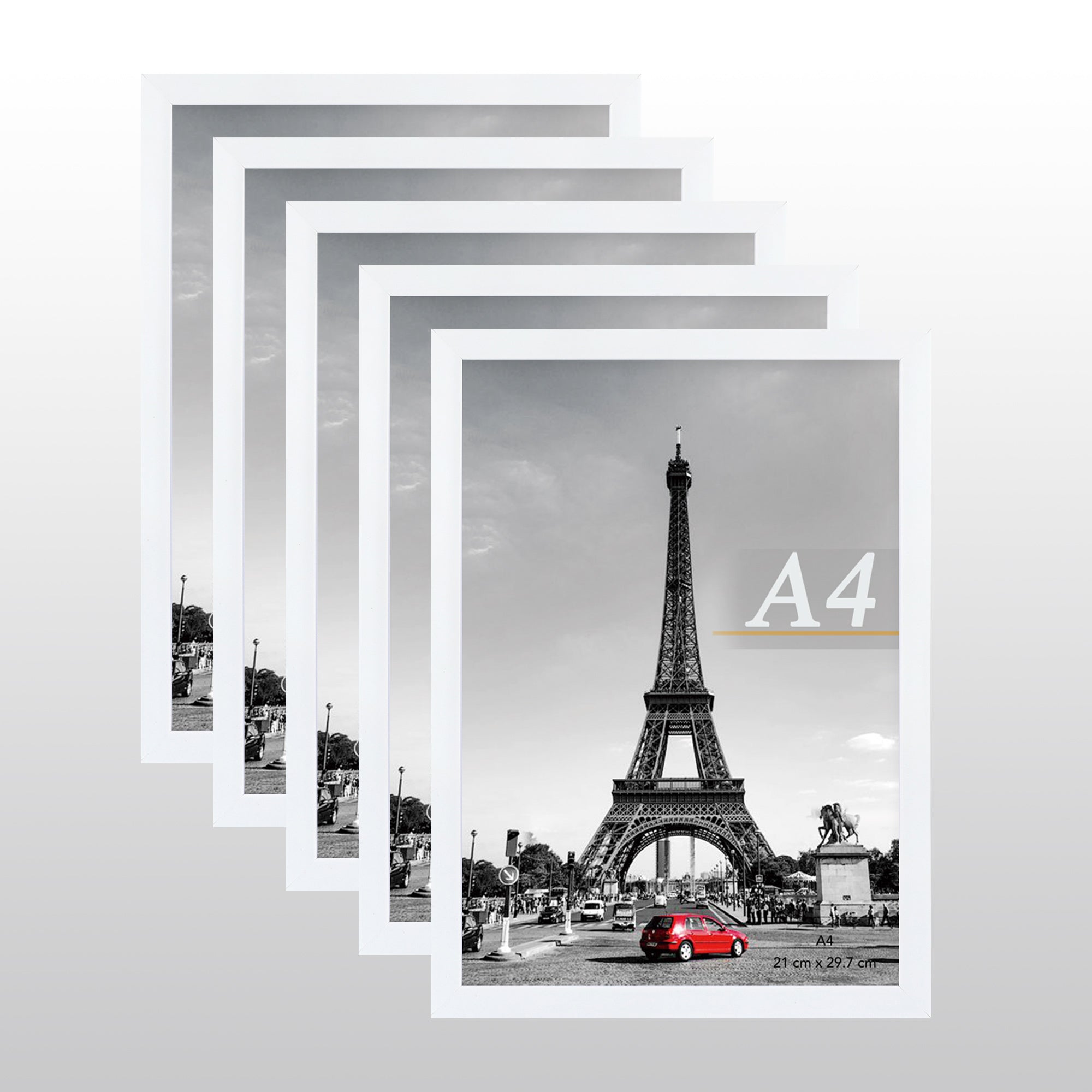 Scholartree 5-in-1 Contemporary Gallery Picture Frame Set Tabletop Picture Frames & Wall Picture Frames