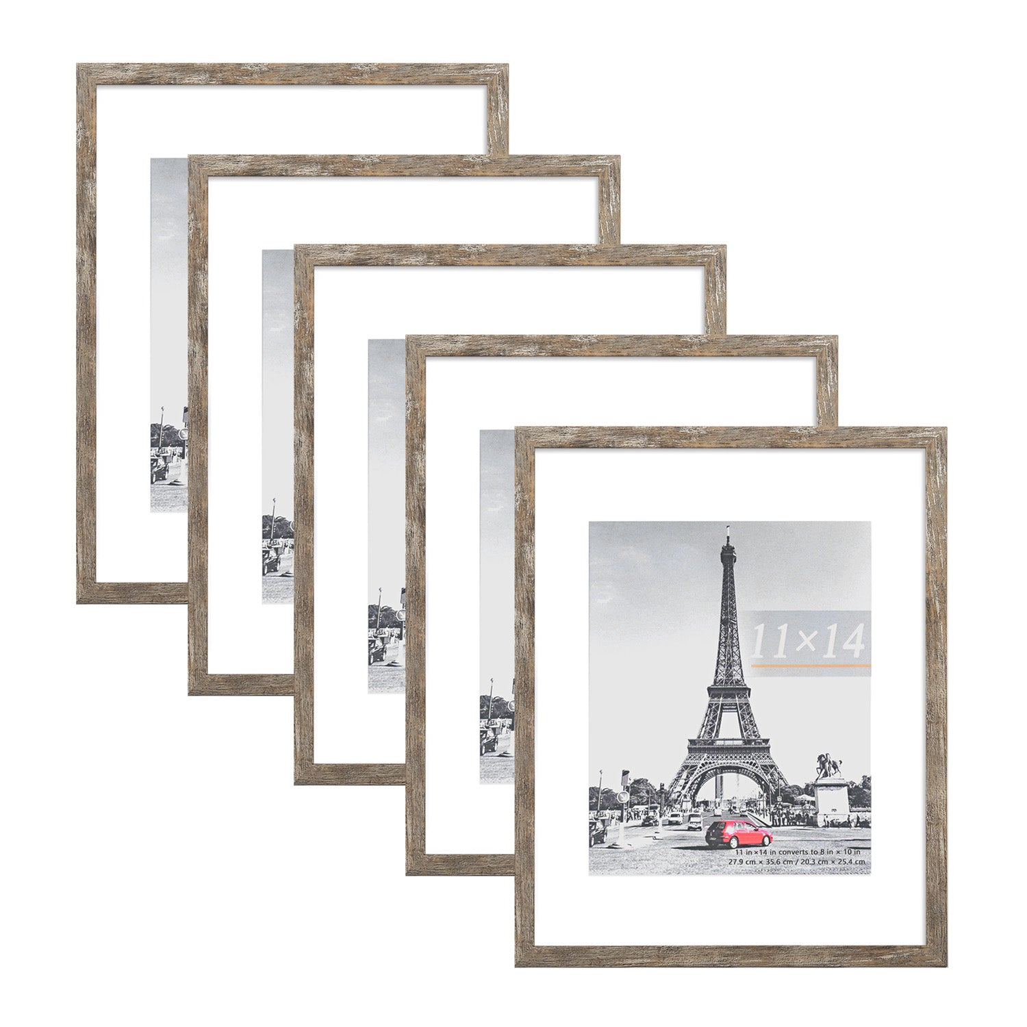 Scholartree 5-in-1 Contemporary Gallery Picture Frame Set Tabletop Picture Frames & Wall Picture Frames