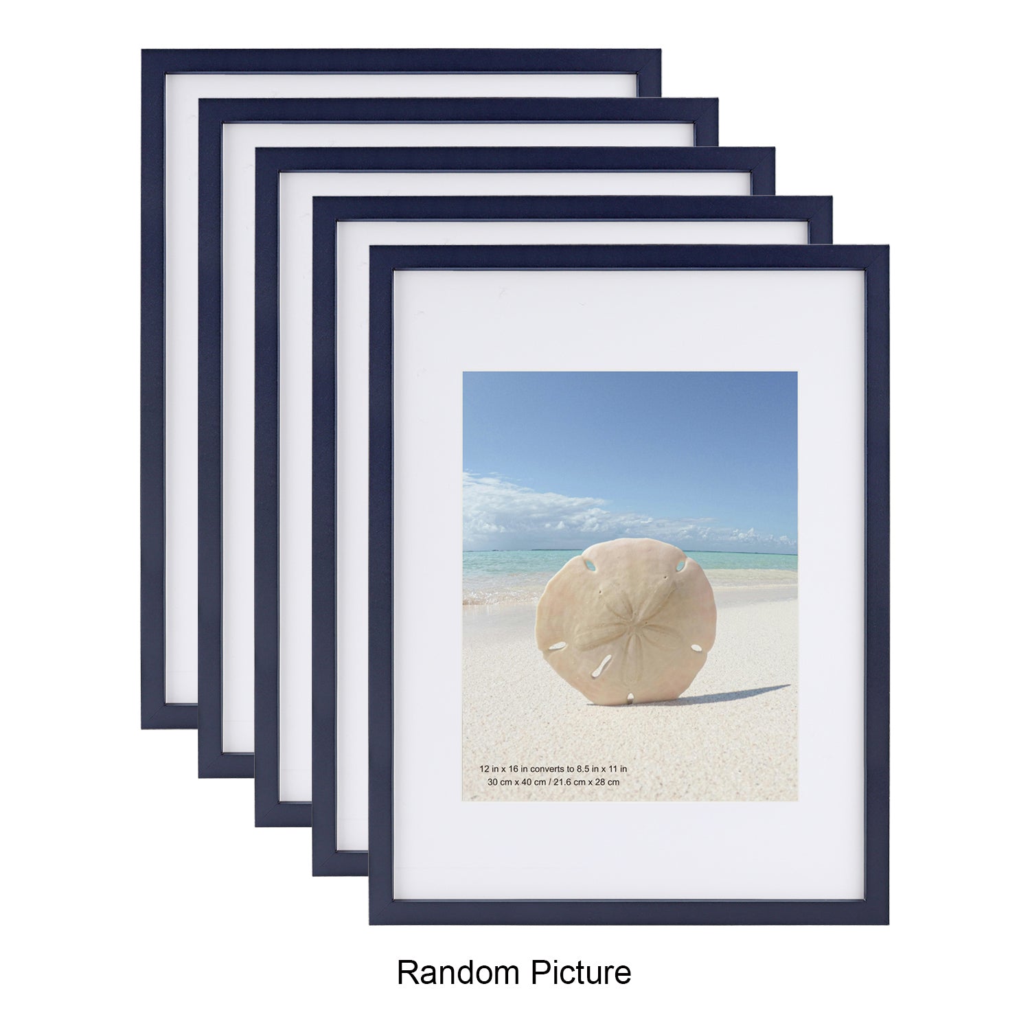 Scholartree 5 Pack Wood Picture Frames Front Loading Basic Tabletop Picture Frame, Wall Picture Frame