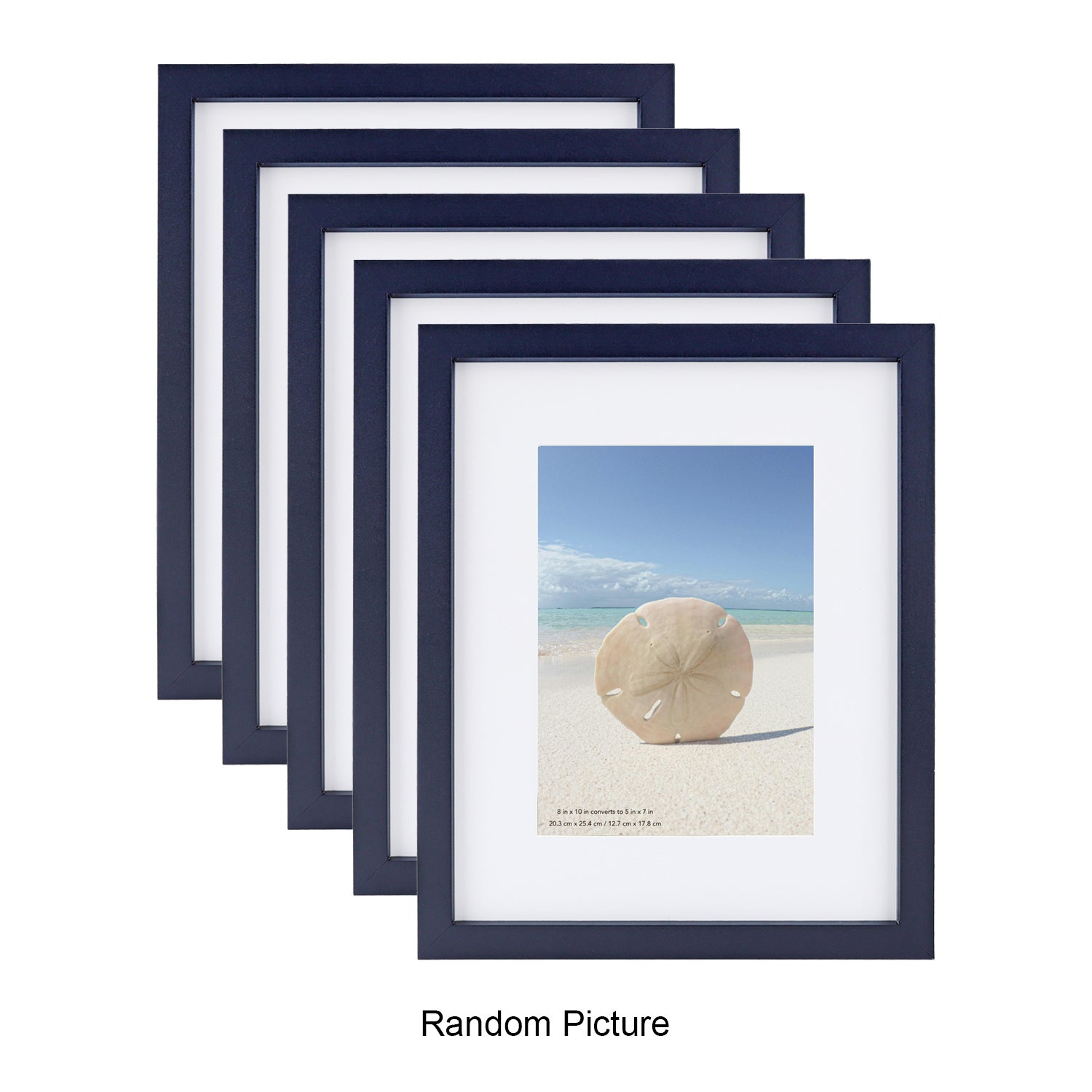 Scholartree 5 Pack Wood Picture Frames Front Loading Basic Tabletop Picture Frame, Wall Picture Frame