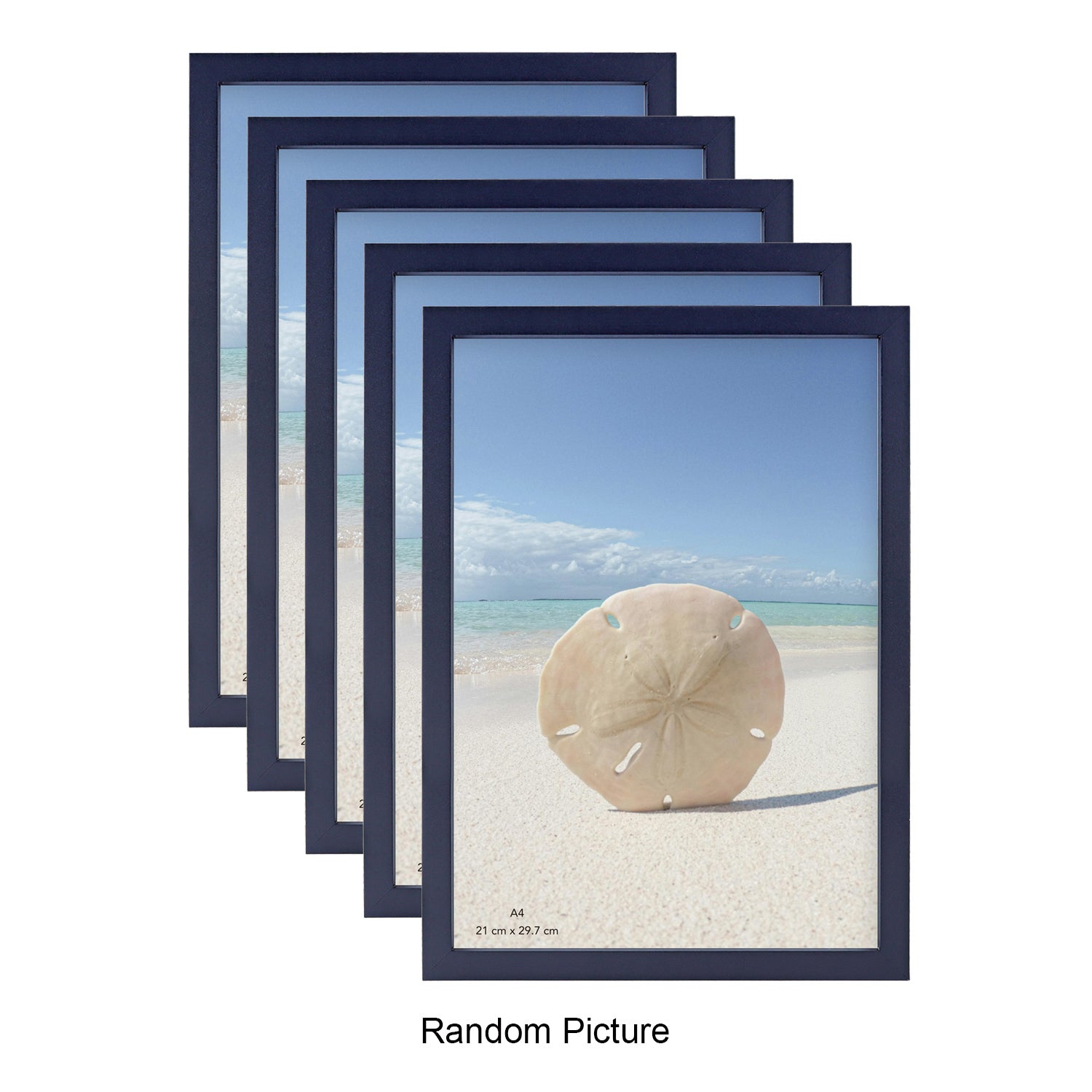 Scholartree 5 Pack Wood Picture Frames Front Loading Basic Tabletop Picture Frame, Wall Picture Frame